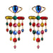 Wholesale alloy tassel earrings JDC-ES-JQ210 Earrings 佳琪 deep color Wholesale Jewelry JoyasDeChina Joyas De China