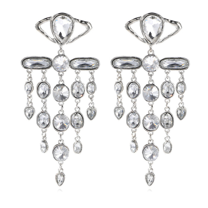 Wholesale alloy tassel earrings JDC-ES-JQ210 Earrings 佳琪 white Wholesale Jewelry JoyasDeChina Joyas De China