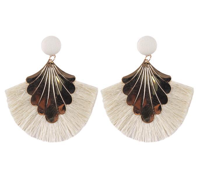 Bulk Jewelry Wholesale alloy tassel sector Earrings JDC-ES-sf032 Wholesale factory from China YIWU China