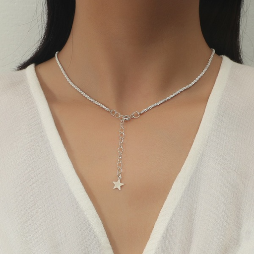 Bulk Jewelry Wholesale alloy tassel star necklaces JDC-NE-A365 Wholesale factory from China YIWU China