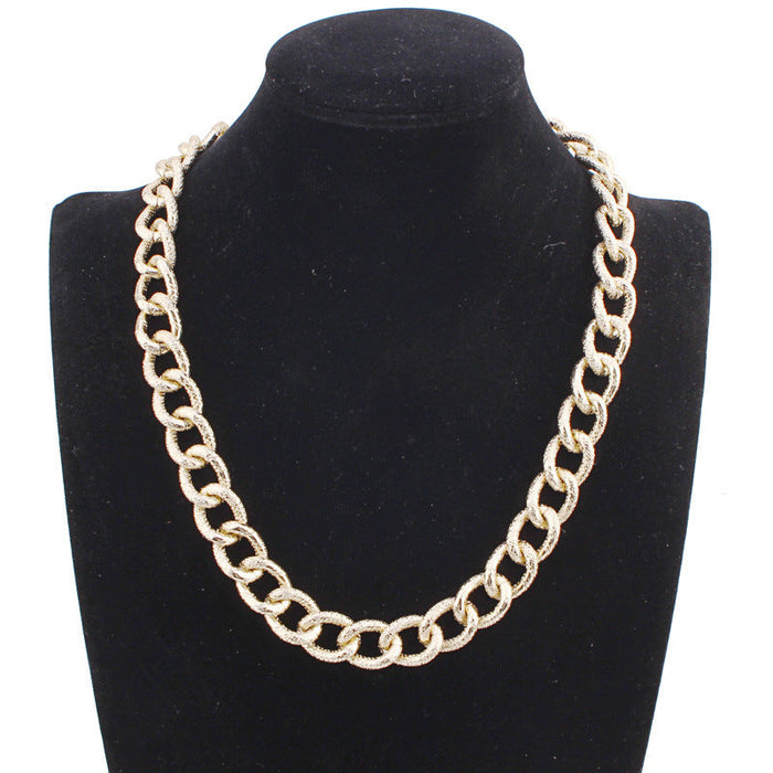 Wholesale Alloy Thick Chain Short Cuban Necklaces JDC-NE-GSGL027 Necklaces 谷力 gold Wholesale Jewelry JoyasDeChina Joyas De China