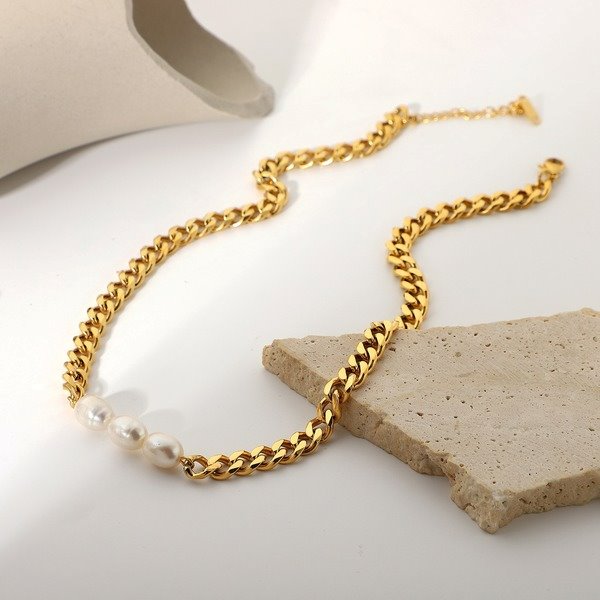Wholesale alloy three pearl necklace JDC-NE-JD327 NECKLACE 杰鼎 Wholesale Jewelry JoyasDeChina Joyas De China