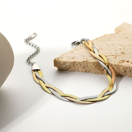 Wholesale alloy three strands snake chain winding bracelet JDC-BT-JD099 Bracelet 杰鼎 Wholesale Jewelry JoyasDeChina Joyas De China