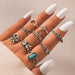 Wholesale alloy totem elephant turquoise ring JDC-RS-C321 Rings 咏歌 silver Wholesale Jewelry JoyasDeChina Joyas De China
