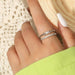 Wholesale alloy triangle point Rhinestone ring JDC-RS-MiMeng004 Rings 米萌 Wholesale Jewelry JoyasDeChina Joyas De China