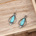 Wholesale Alloy Turquoise Earrings JDC-ES-GSMQ009 Earrings 妙奇 silver color Wholesale Jewelry JoyasDeChina Joyas De China