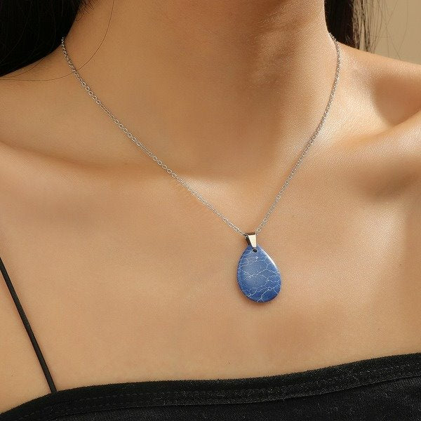 Wholesale alloy turquoise necklace JDC-NE-MiMeng007 NECKLACE 米萌 Wholesale Jewelry JoyasDeChina Joyas De China