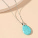 Wholesale alloy turquoise necklace JDC-NE-MiMeng007 NECKLACE 米萌 blue Wholesale Jewelry JoyasDeChina Joyas De China
