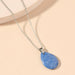 Wholesale alloy turquoise necklace JDC-NE-MiMeng007 NECKLACE 米萌 royal blue Wholesale Jewelry JoyasDeChina Joyas De China