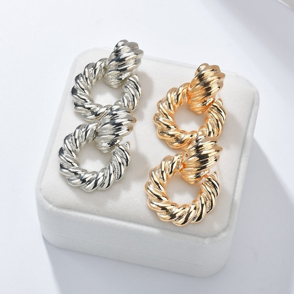 Bulk Jewelry Wholesale alloy twist Earrings JDC-ES-bq180 Wholesale factory from China YIWU China