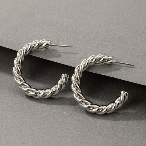 Wholesale alloy twist earrings JDC-ES-C449 Earrings 咏歌 Wholesale Jewelry JoyasDeChina Joyas De China