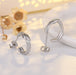 Wholesale alloy twisted geometric stud earrings JDC-ES-QLX046 Earrings 巧兰轩 sviler Wholesale Jewelry JoyasDeChina Joyas De China