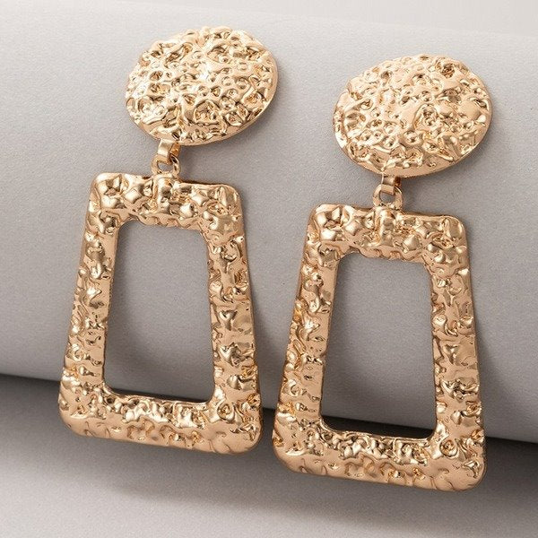 Wholesale alloy water ripple metal earrings JDC-ES-C452 Earrings 咏歌 Wholesale Jewelry JoyasDeChina Joyas De China