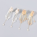 Wholesale alloy white floral imitation pearl tassel earrings JDC-ES-JL618 Earrings JoyasDeChina Wholesale Jewelry JoyasDeChina Joyas De China
