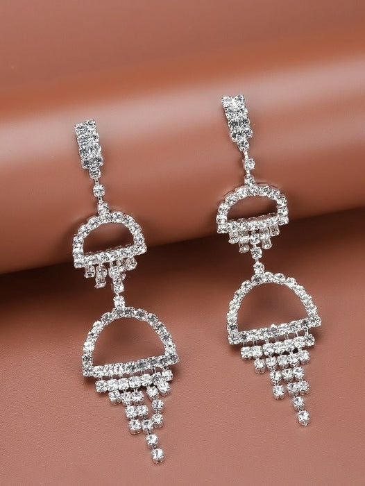 Wholesale alloy white punk earrings JDC-ES-Bis006 Earrings 碧莎 Wholesale Jewelry JoyasDeChina Joyas De China