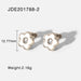 Wholesale alloy white shell three-dimensional flower earrings JDC-ES-JD336 Earrings 杰鼎 JDE201788-2 Wholesale Jewelry JoyasDeChina Joyas De China