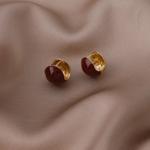 Wholesale alloy wine red Earrings JDC-ES-MS178 Earrings JoyasDeChina Wholesale Jewelry JoyasDeChina Joyas De China
