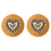 Wholesale alloy wood love heart round earrings JDC-ES-JL779 Earrings 氿乐 Wholesale Jewelry JoyasDeChina Joyas De China