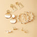 Wholesale alloy yellow pearl earrings JDC-ES-SF071 Earrings 少峰 Wholesale Jewelry JoyasDeChina Joyas De China