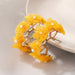 Wholesale alloy yellow wire mesh flower earrings JDC-ES-C438 Earrings 咏歌 Wholesale Jewelry JoyasDeChina Joyas De China
