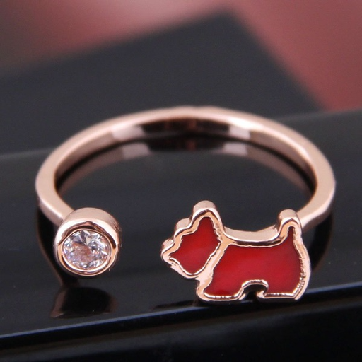 Bulk Jewelry Wholesale alloy Zhaocai dog rings JDC-RS-wy026 Wholesale factory from China YIWU China