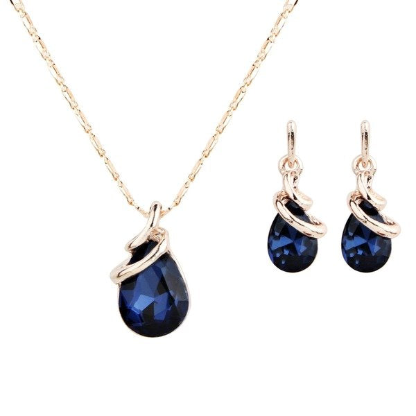 Wholesale Alloy Zircon Crystal Necklace and Earring Set JDC-NE-GSGL021 Necklaces 谷力 Wholesale Jewelry JoyasDeChina Joyas De China