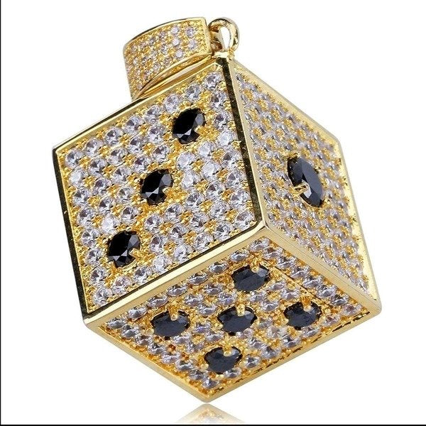 Wholesale Alloy Zircon Dice Pendant Charms JDC-CS-WenT008 charms 润涛 Wholesale Jewelry JoyasDeChina Joyas De China
