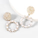 Wholesale Alloy Zircon Imitation Pearl Round Earrings JDC-ES-JL800 Earrings 氿乐 gold Wholesale Jewelry JoyasDeChina Joyas De China