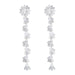 Wholesale Alloy Zircon Long Earrings JDC-ES-JL877 Earrings 氿乐 silver Wholesale Jewelry JoyasDeChina Joyas De China