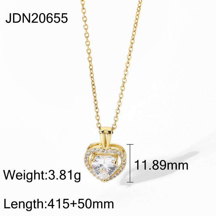Wholesale alloy zircon pendant necklace JDC-NE-JD335 NECKLACE 杰鼎 JDN20655 Wholesale Jewelry JoyasDeChina Joyas De China