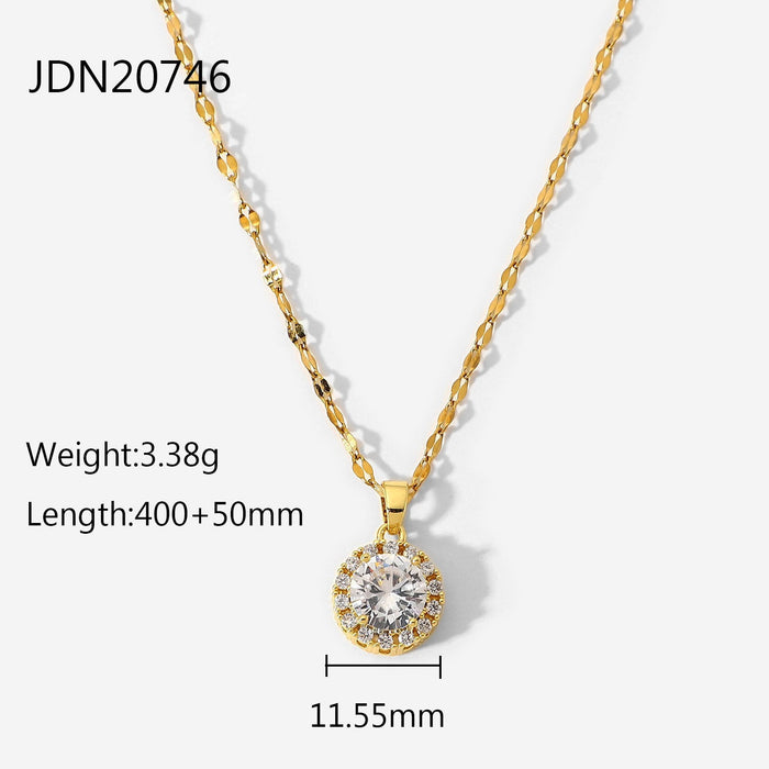 Wholesale alloy zircon pendant necklace JDC-NE-JD335 NECKLACE 杰鼎 JDN20746 Wholesale Jewelry JoyasDeChina Joyas De China