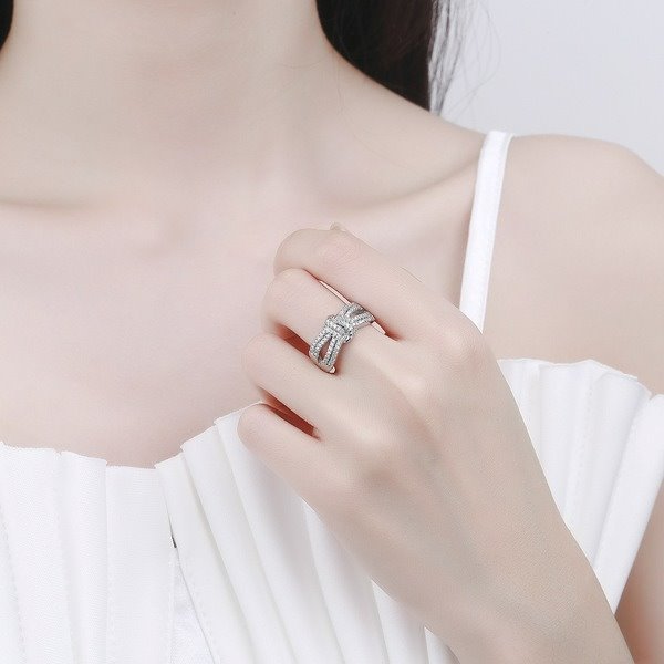 Wholesale alloy zircon ring Sterling Silver Jewelry JDC-RS-BLX036 Rings 宝来兴 Wholesale Jewelry JoyasDeChina Joyas De China