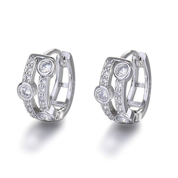 Wholesale alloy zircon round earrings JDC-ES-QLX057 Earrings 巧兰轩 Wholesale Jewelry JoyasDeChina Joyas De China