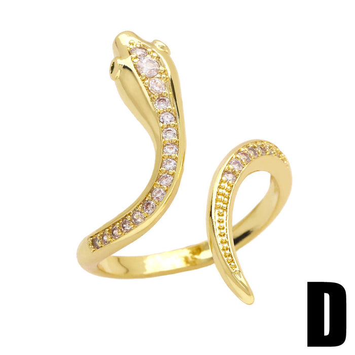 Wholesale alloy zircon snake ring JDC-RS-AS301 Rings 翱昇 D 1 Wholesale Jewelry JoyasDeChina Joyas De China