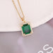Wholesale alloy zircon square necklace JDC-NE-Bingm006 NECKLACE 冰萌 1# green necklace Wholesale Jewelry JoyasDeChina Joyas De China