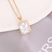 Wholesale alloy zircon square necklace JDC-NE-Bingm006 NECKLACE 冰萌 4# White Necklace Wholesale Jewelry JoyasDeChina Joyas De China