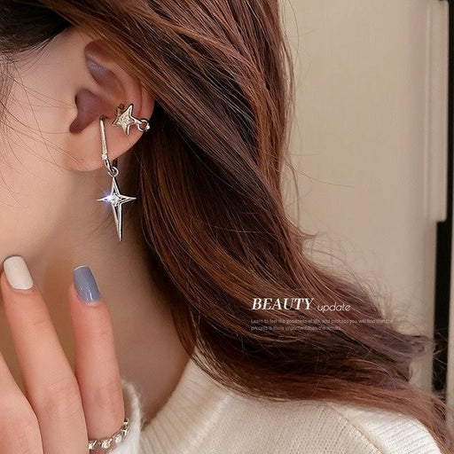 Wholesale Alloy Zircon Star C Shape Ear Clip JDC-ES-BY160 Earrings 宝钰 Wholesale Jewelry JoyasDeChina Joyas De China