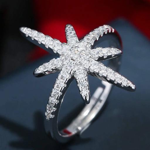 Bulk Jewelry Wholesale alloy zircon starfish rings JDC-RS-wy001 Wholesale factory from China YIWU China