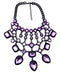 Wholesale AlloyEuro-American Crystal Necklaces JDC-NE-JQ130 NECKLACE 佳琪 Light Purple Wholesale Jewelry JoyasDeChina Joyas De China