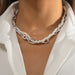 Wholesale Aluminum Chain Iron Chain Imitation Pearl Necklaces JDC-NE-DN071 Necklaces 道妮 white k Wholesale Jewelry JoyasDeChina Joyas De China