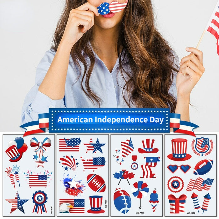 Wholesale American 4th of July Independence Day Waterproof Tattoo Stickers JDC-TS-XLM003 Sticker 星里美 Wholesale Jewelry JoyasDeChina Joyas De China