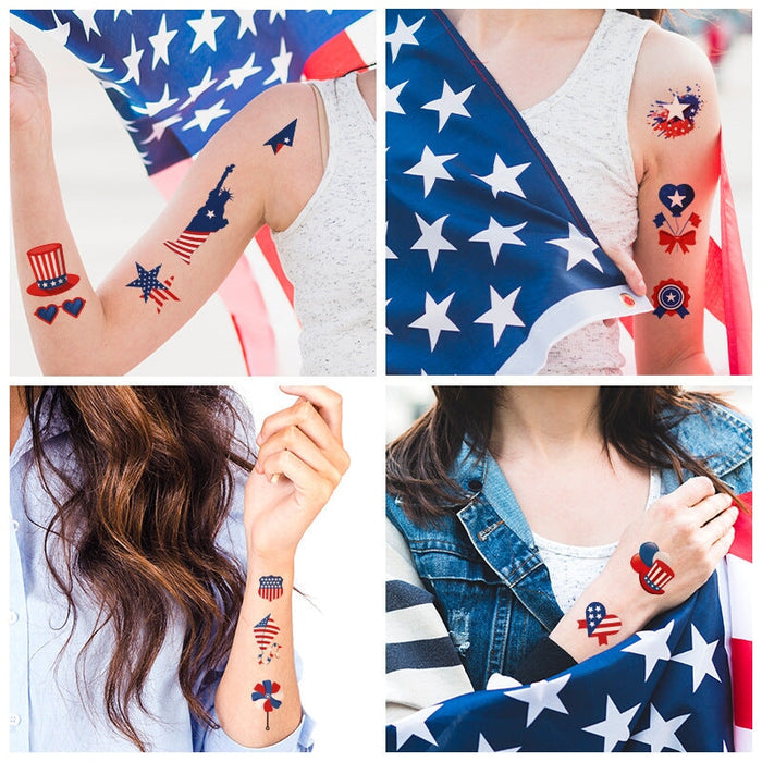 Wholesale American 4th of July Independence Day Waterproof Tattoo Stickers JDC-TS-XLM003 Sticker 星里美 Wholesale Jewelry JoyasDeChina Joyas De China