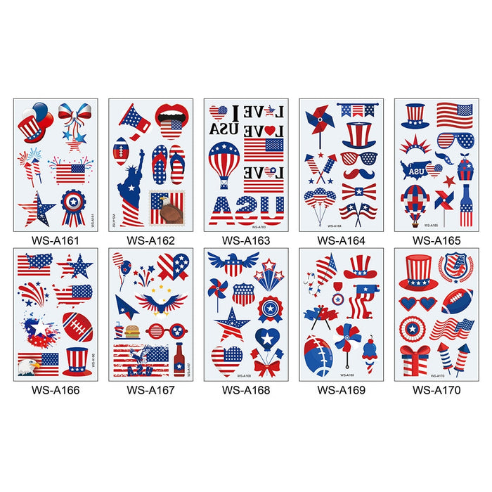 Wholesale American 4th of July Independence Day Waterproof Tattoo Stickers JDC-TS-XLM003 Sticker 星里美 Wholesale Jewelry JoyasDeChina Joyas De China