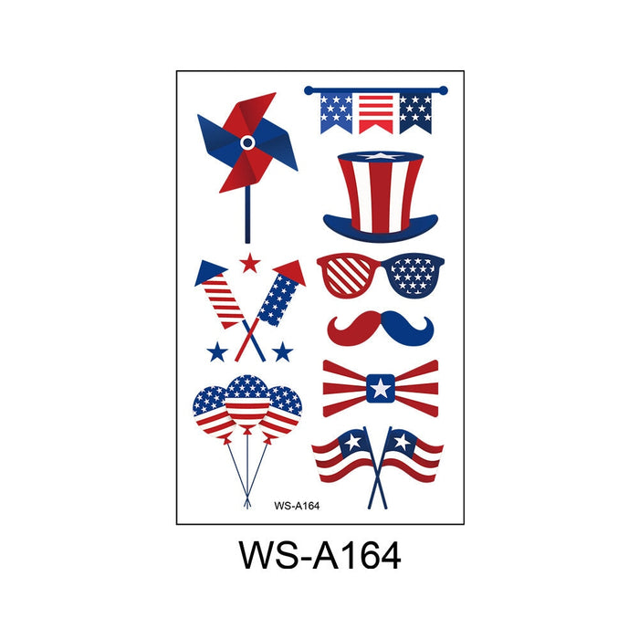 Wholesale American 4th of July Independence Day Waterproof Tattoo Stickers JDC-TS-XLM003 Sticker 星里美 WS-A164 120x76mm Wholesale Jewelry JoyasDeChina Joyas De China