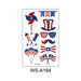 Wholesale American 4th of July Independence Day Waterproof Tattoo Stickers JDC-TS-XLM003 Sticker 星里美 WS-A164 120x76mm Wholesale Jewelry JoyasDeChina Joyas De China