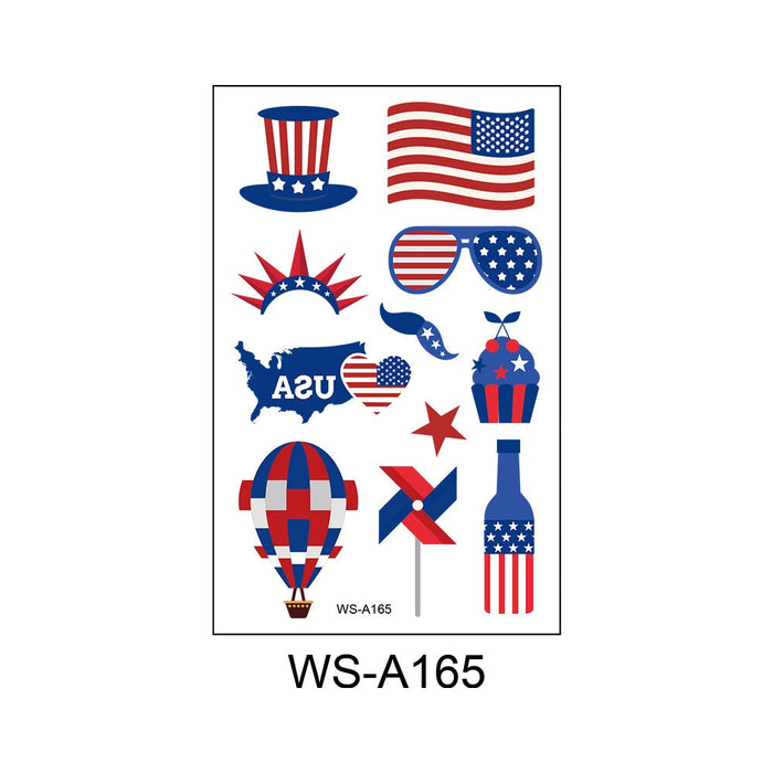 Wholesale American 4th of July Independence Day Waterproof Tattoo Stickers JDC-TS-XLM003 Sticker 星里美 WS-A165 120x76mm Wholesale Jewelry JoyasDeChina Joyas De China