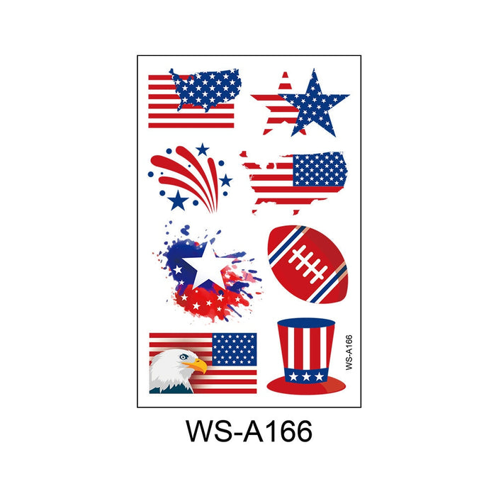 Wholesale American 4th of July Independence Day Waterproof Tattoo Stickers JDC-TS-XLM003 Sticker 星里美 WS-A166 120x76mm Wholesale Jewelry JoyasDeChina Joyas De China