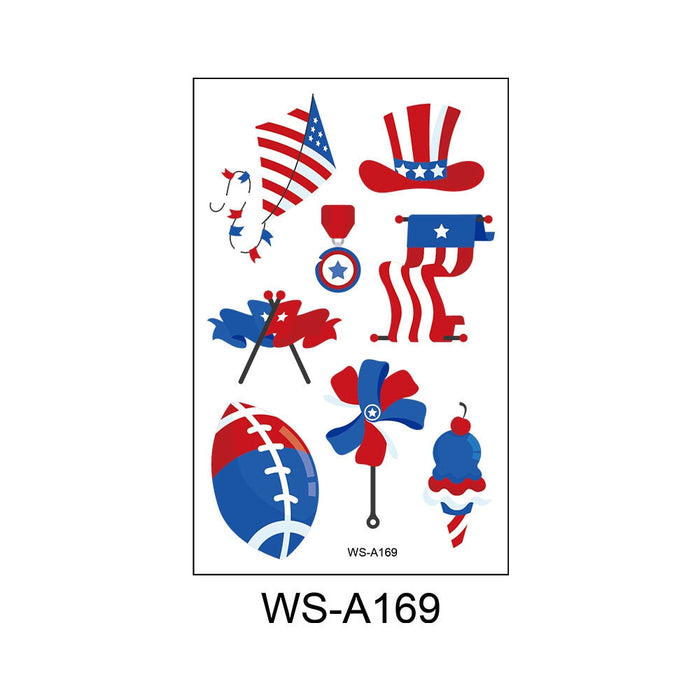 Wholesale American 4th of July Independence Day Waterproof Tattoo Stickers JDC-TS-XLM003 Sticker 星里美 WS-A169 120x76mm Wholesale Jewelry JoyasDeChina Joyas De China