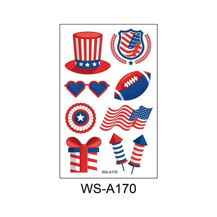 Wholesale American 4th of July Independence Day Waterproof Tattoo Stickers JDC-TS-XLM003 Sticker 星里美 WS-A170 120x76mm Wholesale Jewelry JoyasDeChina Joyas De China