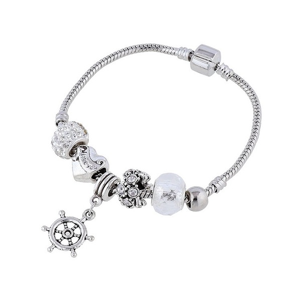 Wholesale anchor beaded glass bracelet JDC-BT-qz082 Bracelet JoyasDeChina Wholesale Jewelry JoyasDeChina Joyas De China